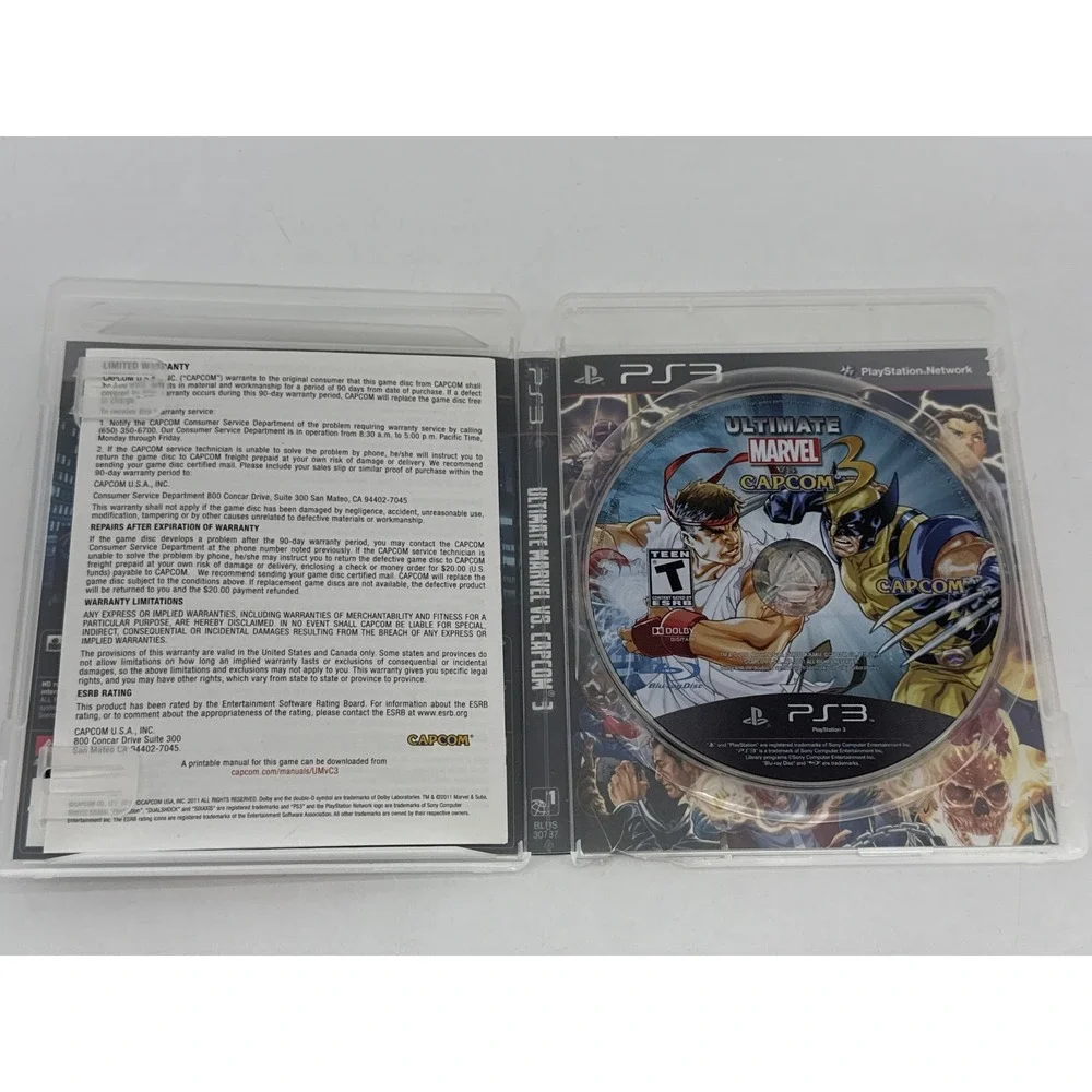 Capcom Marvel Ultimate vs 3 PS3 Sony PlayStation Fighting